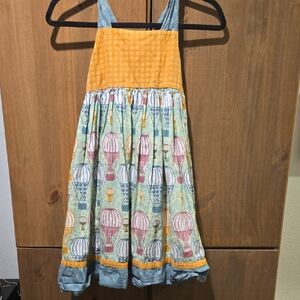 Jelly The Pug Orange and Blue Hot Air Balloon Dress